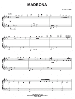 page one of Madrona (Piano Solo)
