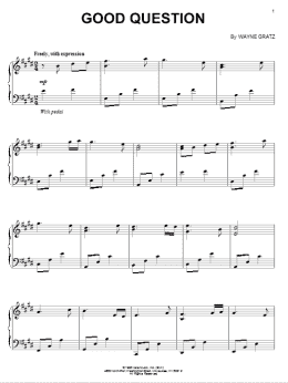 page one of Good Question (Piano Solo)