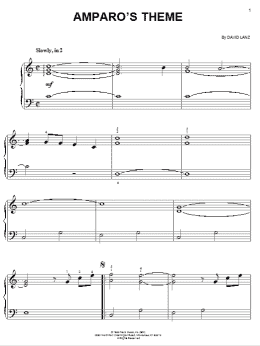 page one of Amparo's Theme (Easy Piano)