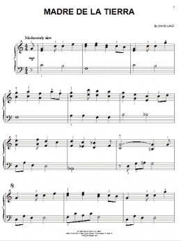 page one of Madre De La Tierra (Easy Piano)