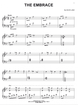 page one of The Embrace (Piano Solo)