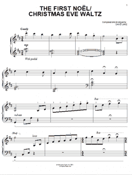 page one of The First Noel / Christmas Eve Waltz (Easy Piano)