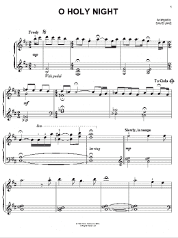 page one of O Holy Night (Easy Piano)