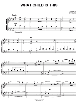 page one of What Child Is This (Easy Piano)