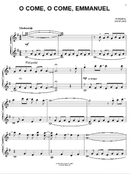 page one of O Come, O Come, Emmanuel (Easy Piano)