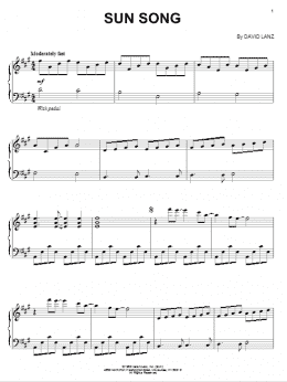 page one of Sun Song (Piano Solo)