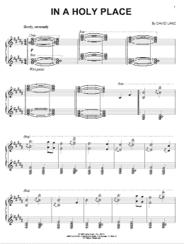 page one of In A Holy Place (Piano Solo)