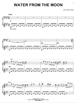 page one of Water From The Moon (Piano Solo)
