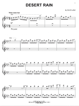 page one of Desert Rain (Piano Solo)