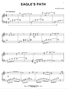 page one of Eagle's Path (Piano Solo)