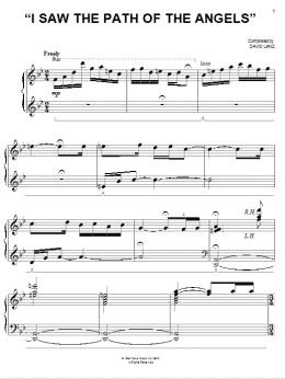 page one of I Saw The Path Of The Angels (Easy Piano)