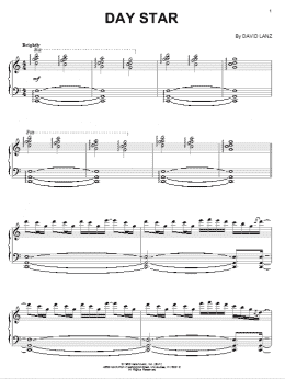 page one of Day Star (Piano Solo)
