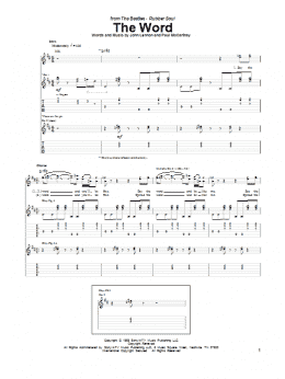 page one of The Word (Guitar Tab)