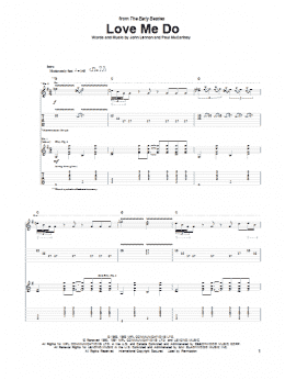 page one of Love Me Do (Guitar Tab)