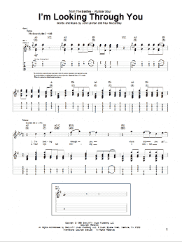 page one of I'm Looking Through You (Guitar Tab)