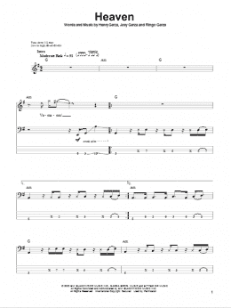 page one of Heaven (Bass Guitar Tab)