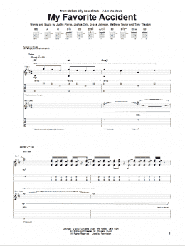 page one of My Favorite Accident (Guitar Tab)