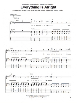 page one of Everything Is Alright (Guitar Tab)