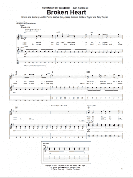 page one of Broken Heart (Guitar Tab)