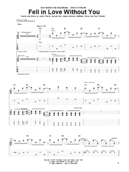 page one of Fell In Love Without You (Guitar Tab)