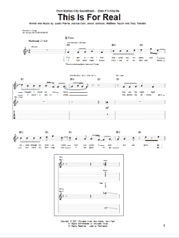 page one of This Is For Real (Guitar Tab)