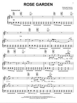 page one of Rose Garden (Piano, Vocal & Guitar Chords (Right-Hand Melody))