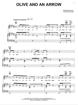 page one of Olive And An Arrow (Piano, Vocal & Guitar Chords (Right-Hand Melody))