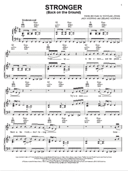 page one of Stronger (Back On The Ground) (Piano, Vocal & Guitar Chords (Right-Hand Melody))