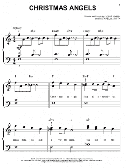 page one of Christmas Angels (Big Note Piano)