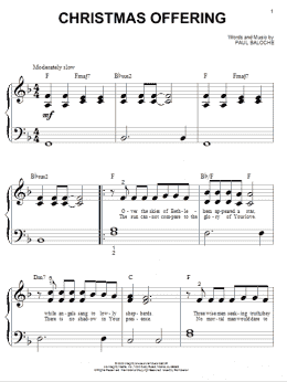 page one of Christmas Offering (Big Note Piano)