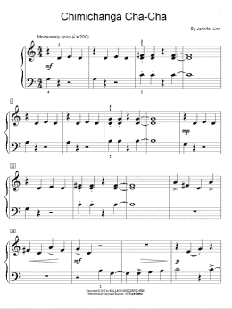 page one of Chimichanga Cha-Cha (Educational Piano)