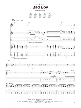 page one of Bad Boy (Guitar Tab)