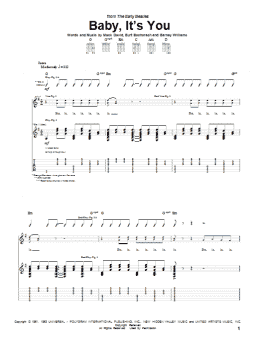 page one of Baby, It's You (Guitar Tab)