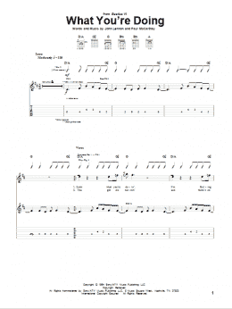 page one of What You're Doing (Guitar Tab)