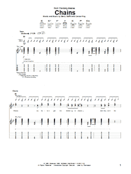 page one of Chains (Guitar Tab)