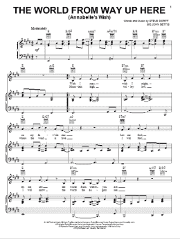 page one of The World From Way Up Here (Annabelle's Wish) (Piano, Vocal & Guitar Chords (Right-Hand Melody))