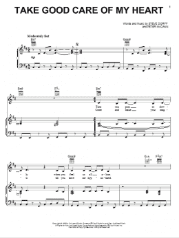 page one of Take Good Care Of My Heart (Piano, Vocal & Guitar Chords (Right-Hand Melody))