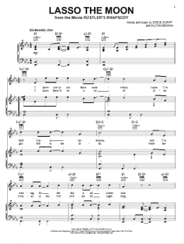 page one of Lasso The Moon (Piano, Vocal & Guitar Chords (Right-Hand Melody))