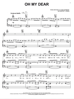 page one of Oh My Dear (Piano, Vocal & Guitar Chords (Right-Hand Melody))