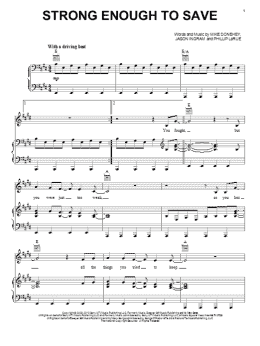 page one of Strong Enough To Save (Piano, Vocal & Guitar Chords (Right-Hand Melody))