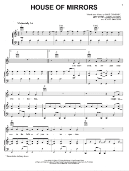 page one of House Of Mirrors (Piano, Vocal & Guitar Chords (Right-Hand Melody))