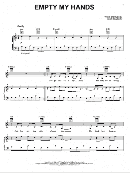 page one of Empty My Hands (Piano, Vocal & Guitar Chords (Right-Hand Melody))
