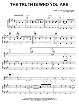 page one of The Truth Is Who You Are (Piano, Vocal & Guitar Chords (Right-Hand Melody))