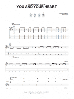 page one of You And Your Heart (Guitar Tab)