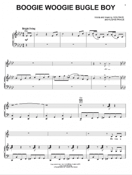 page one of Boogie Woogie Bugle Boy (Piano & Vocal)
