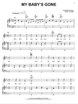 page one of My Baby's Gone (Piano, Vocal & Guitar Chords (Right-Hand Melody))