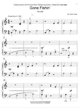 page one of Gone Fishin' (Piano Duet) (Educational Piano)