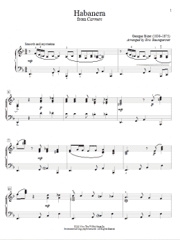 page one of Habanera (Educational Piano)