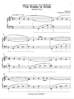 page one of The Water Is Wide (Educational Piano)