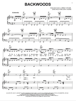 page one of Backwoods (Piano, Vocal & Guitar Chords (Right-Hand Melody))
